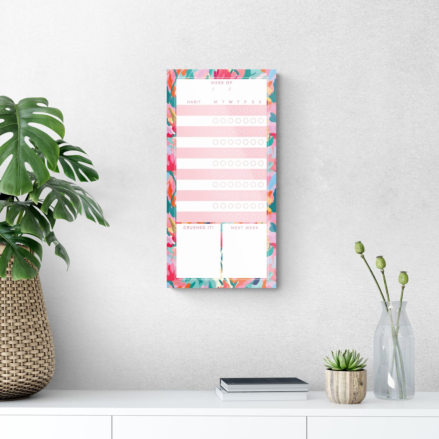 Abstract Florals Habit Tracker