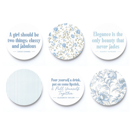 Chinoiserie Chic Circle Coaster Pre-Pack 6 Style