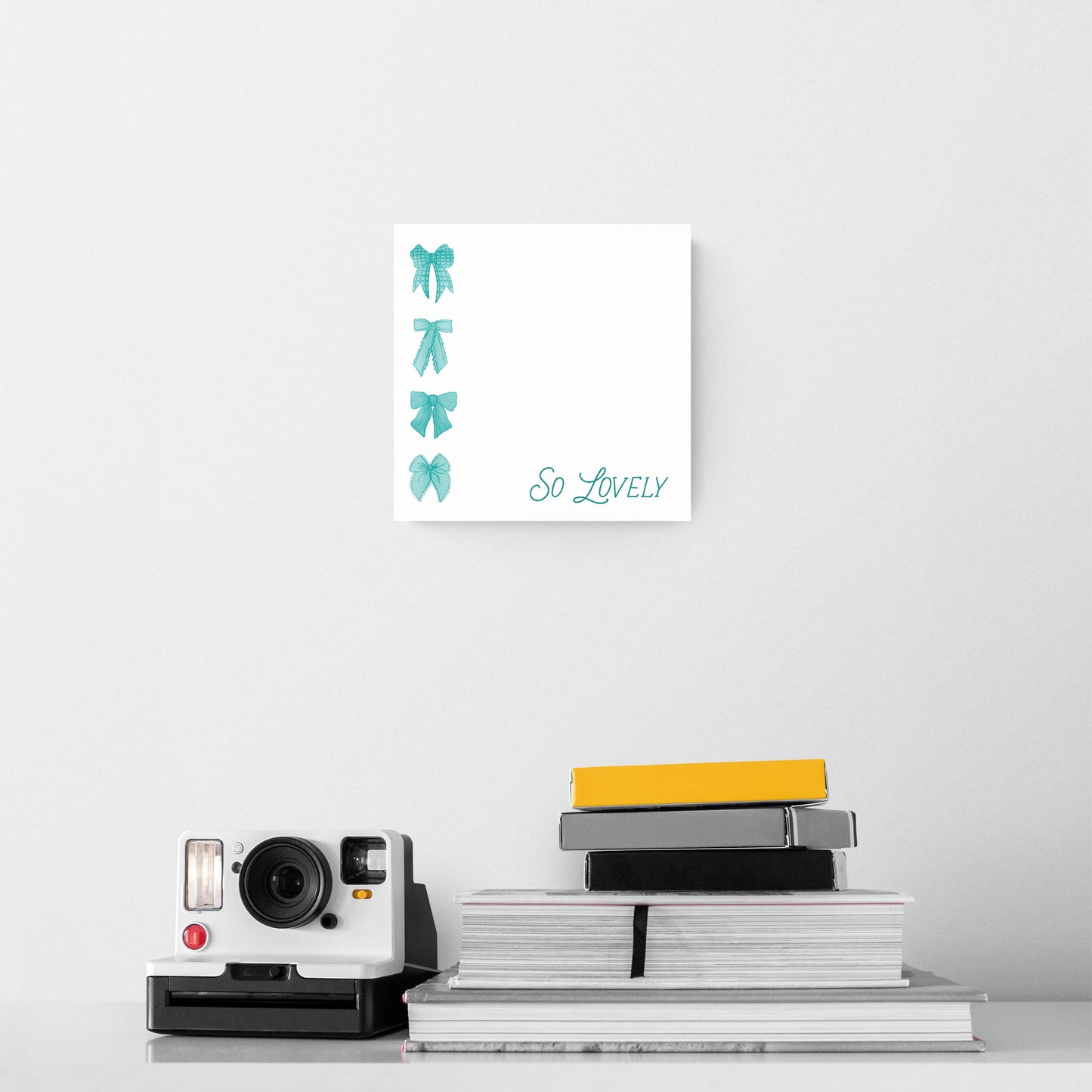 Preppy Bows 8x8 Dry Erase | Blue Bow So Lovely