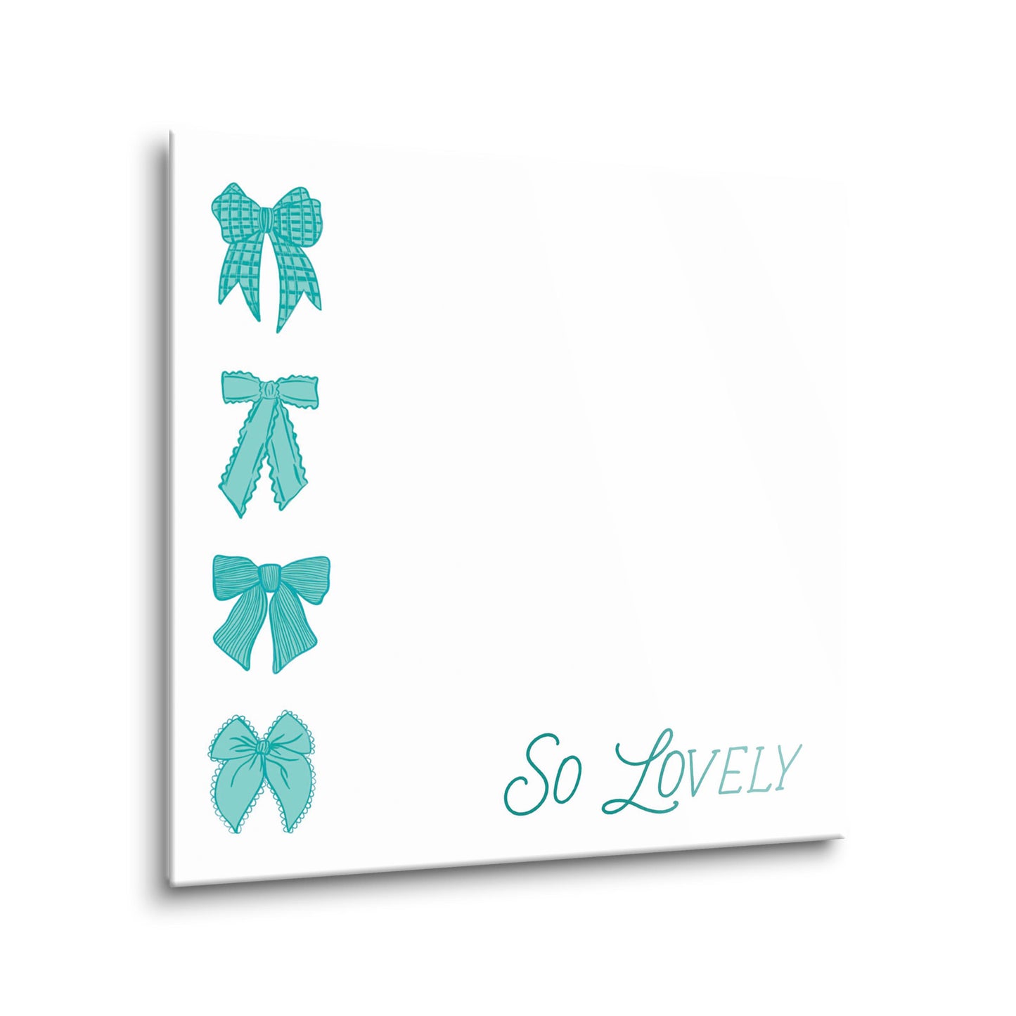 Preppy Bows 8x8 Dry Erase | Blue Bow So Lovely