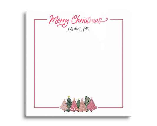 Love+Local 8x8 Dry Erase | Pink Christmas Trees