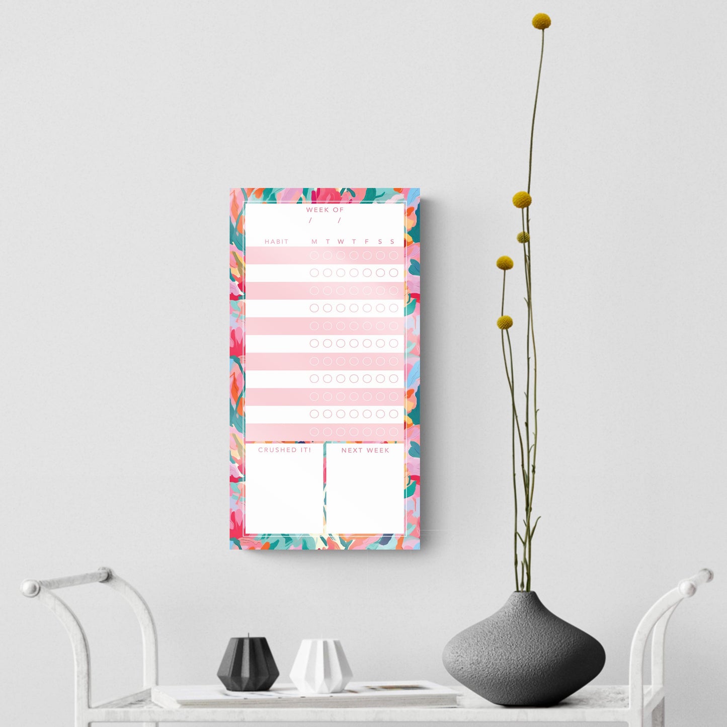 Abstract Florals Habit Tracker