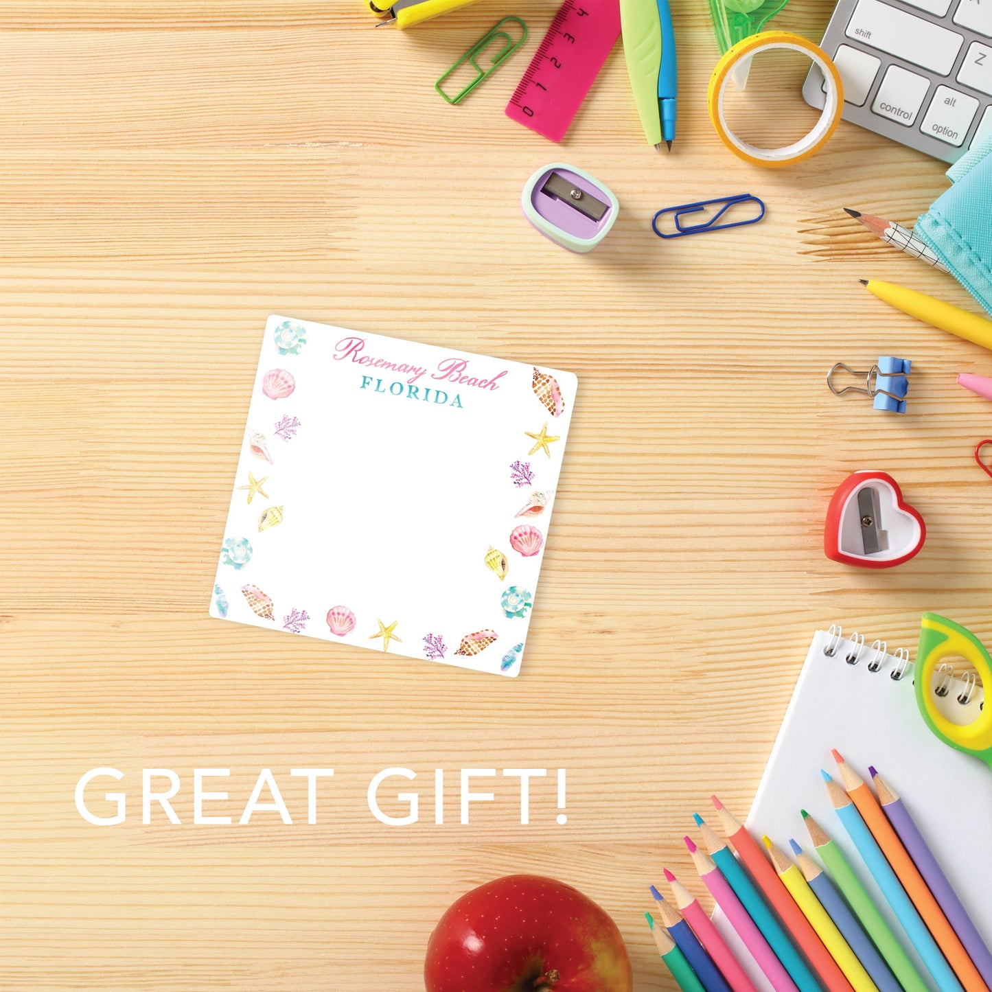 Love+Local 4x4 Dry Erase | Shells & Shoreline