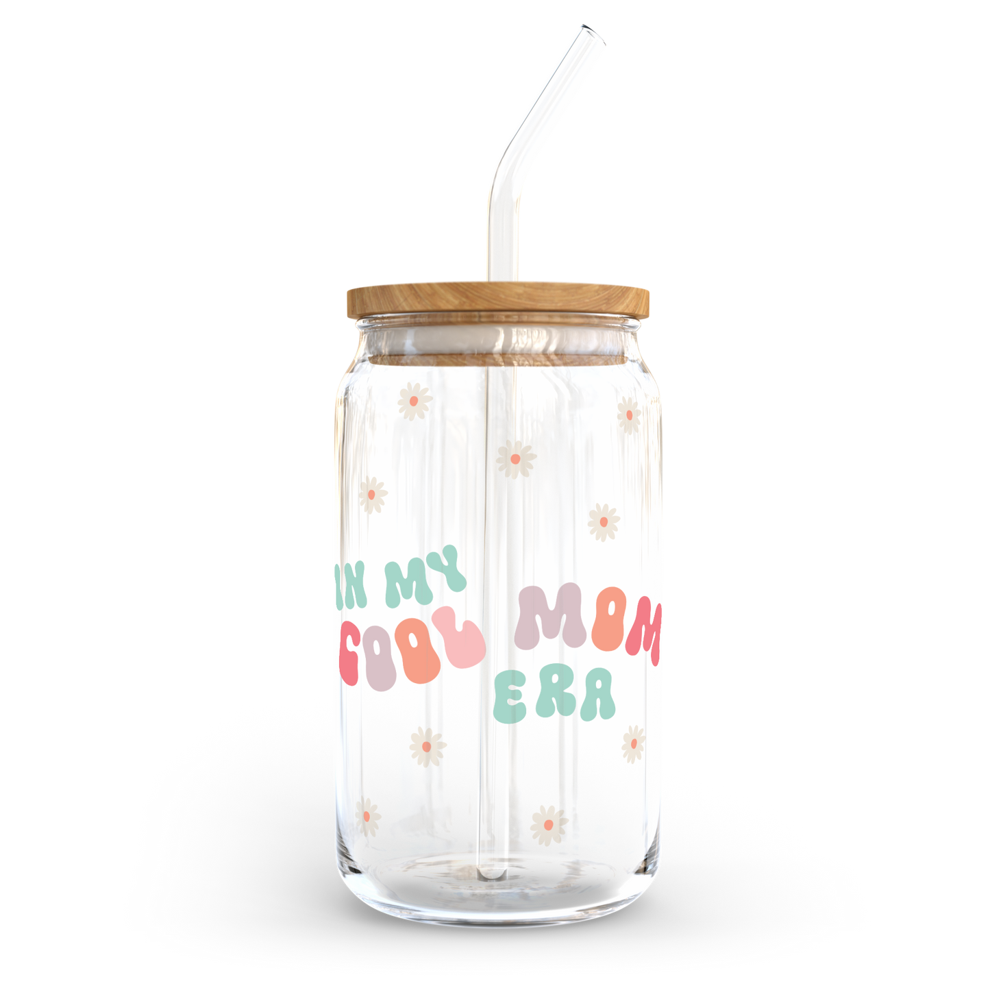 16oz. Glass Cup - Retro Wave Cool Mom Era