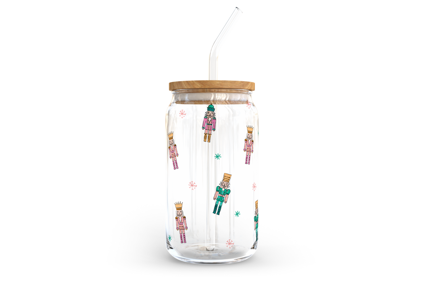 Confetti Nutcracker 16oz. Glass Tumbler | Confetti Nutcracker