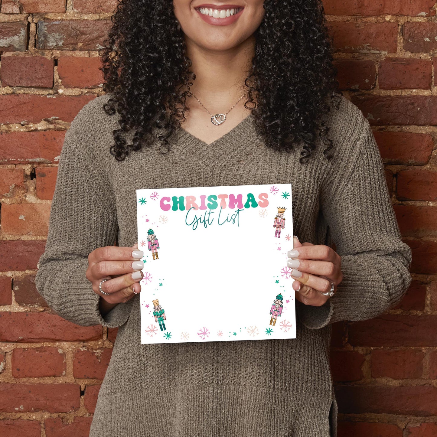 Confetti Nutcracker 8x8 Dry Erase | Christmas Gift List Nutcracker