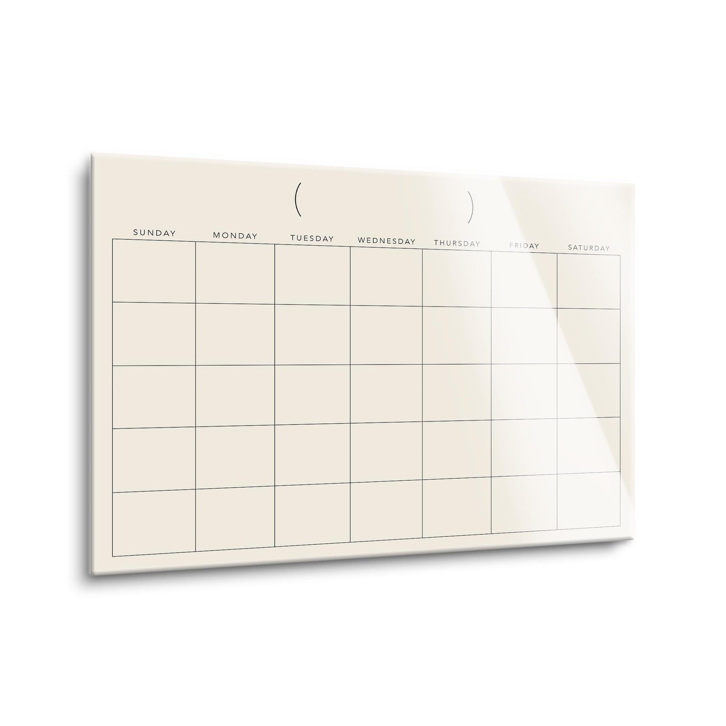 Monthly Calendar Cream