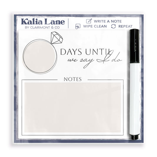 Minimalistic Beige Wedding Countdown with Notes
