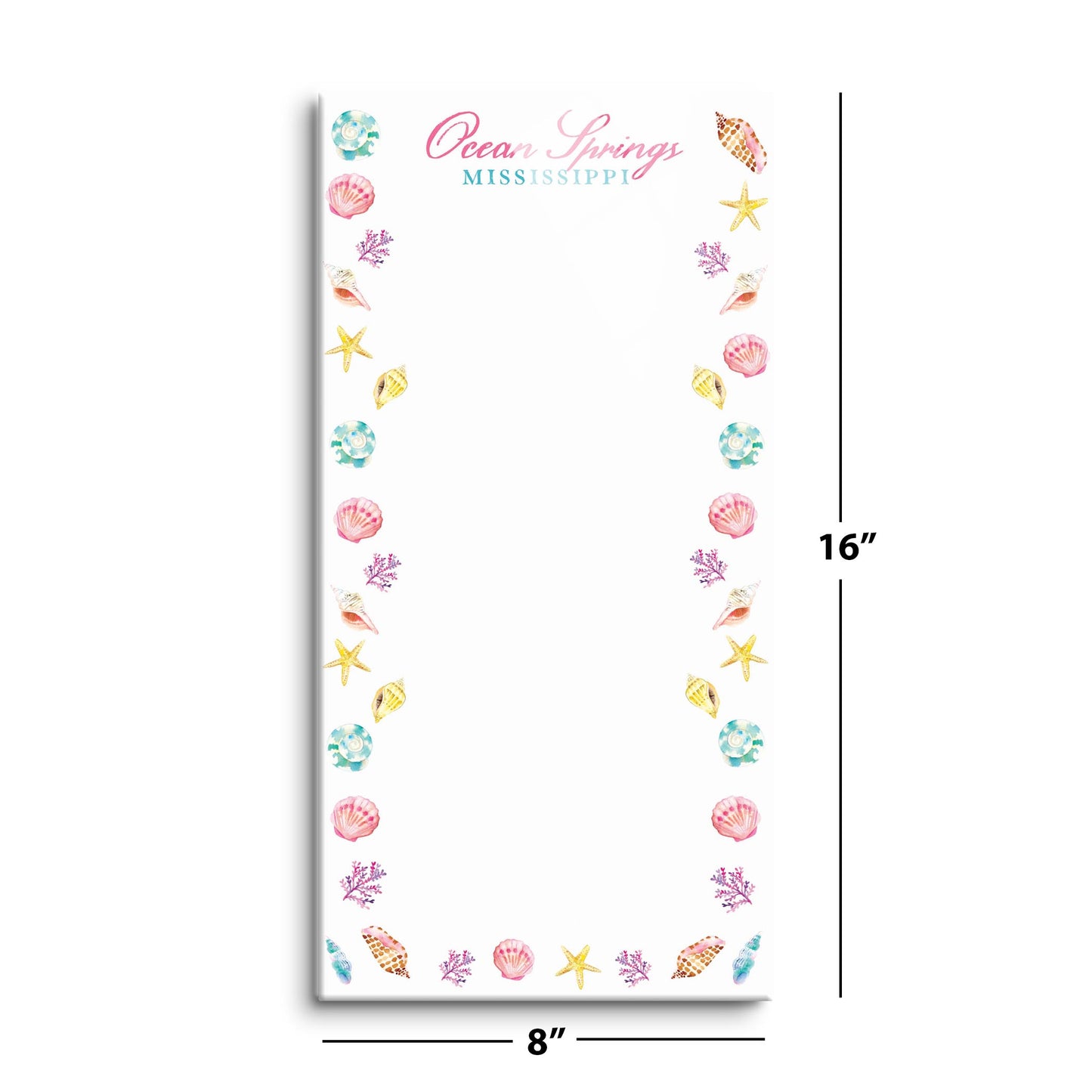 Love+Local 8x16 Dry Erase | Shells & Shoreline