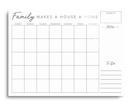 Family Makes A House A Home White