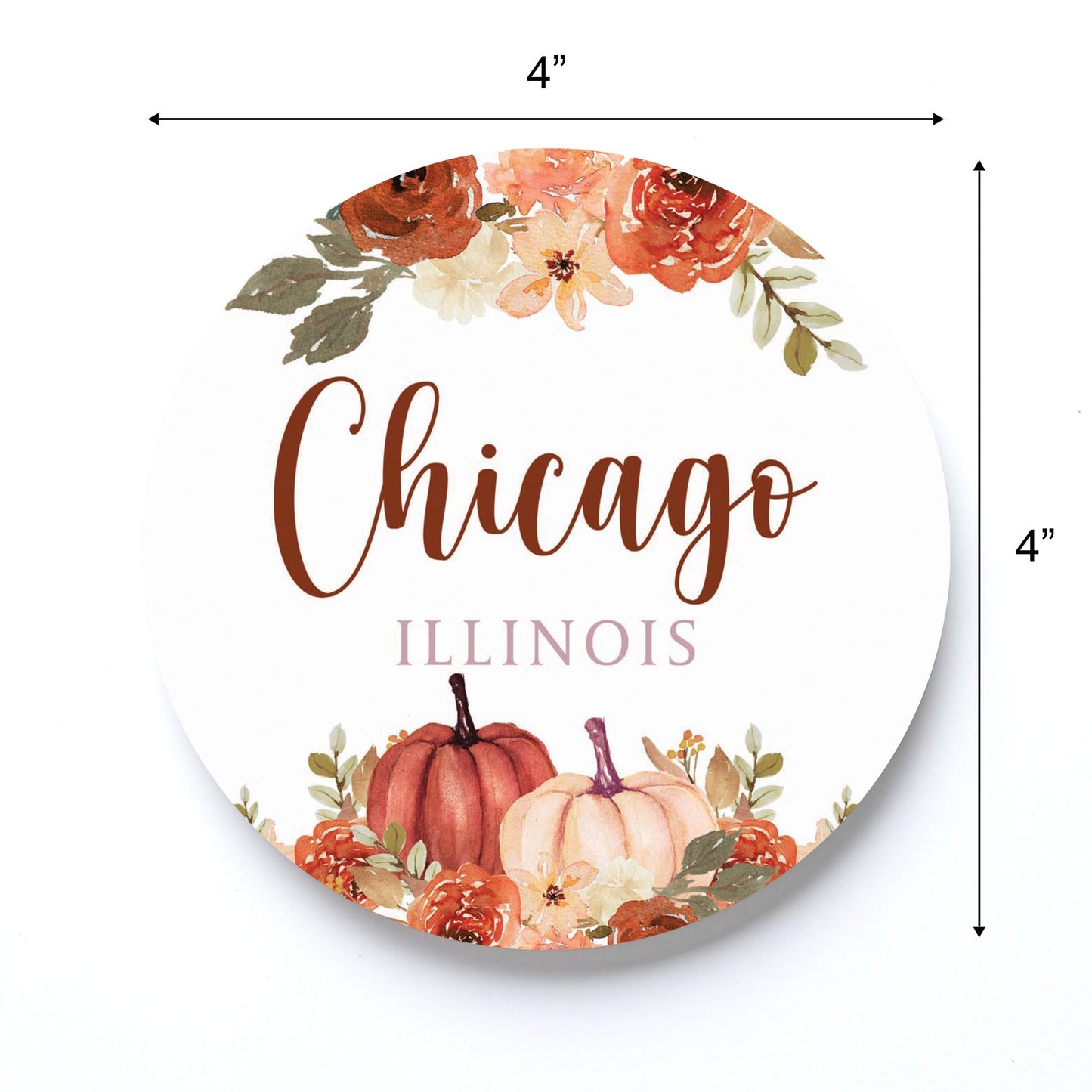 Love+Local Round Coaster | Fall & Harvest Pumpkins
