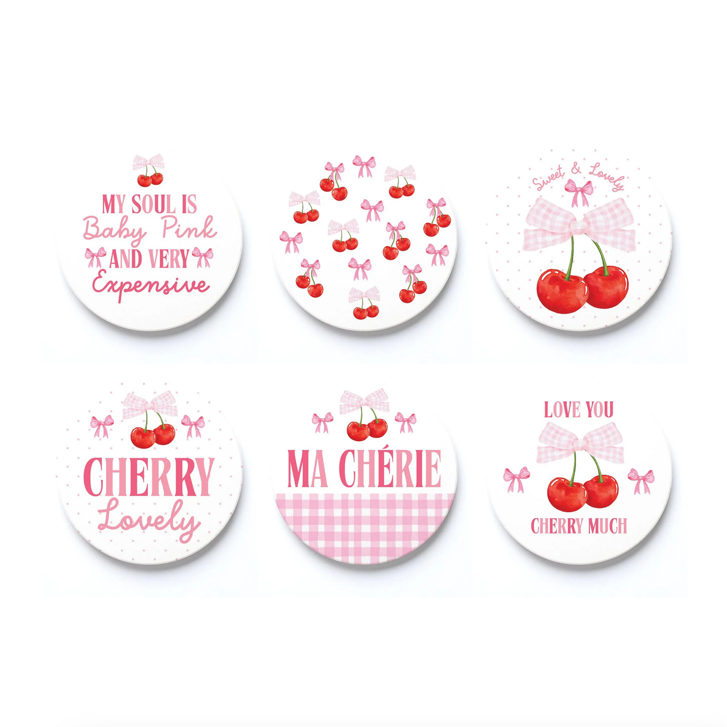 Circle Coaster 6-Style Pre Pack Coquette Cherry