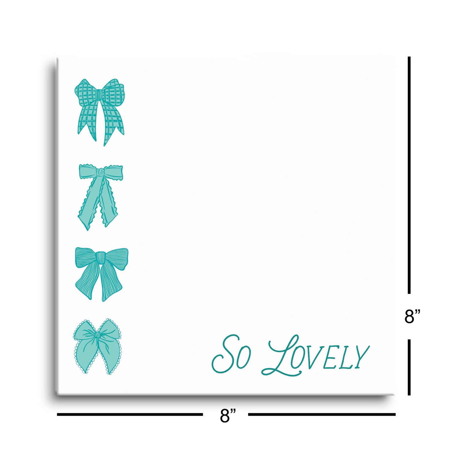 Preppy Bows 8x8 Dry Erase | Blue Bow So Lovely