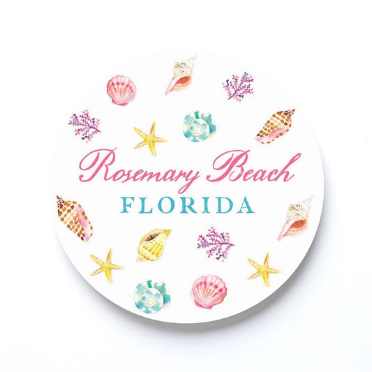 Love+Local Round Coaster | Shells & Shoreline