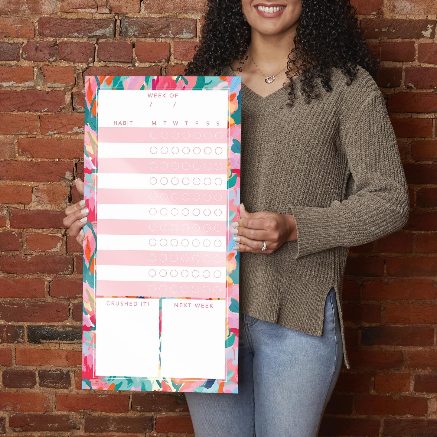Abstract Florals Habit Tracker