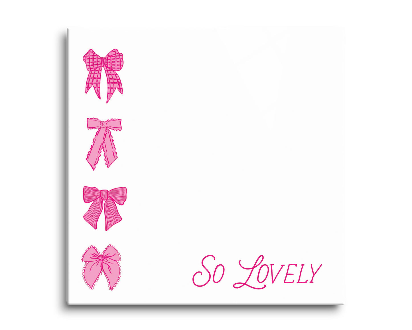 Preppy Bows 8x8 Dry Erase | Pink Bow So Lovely