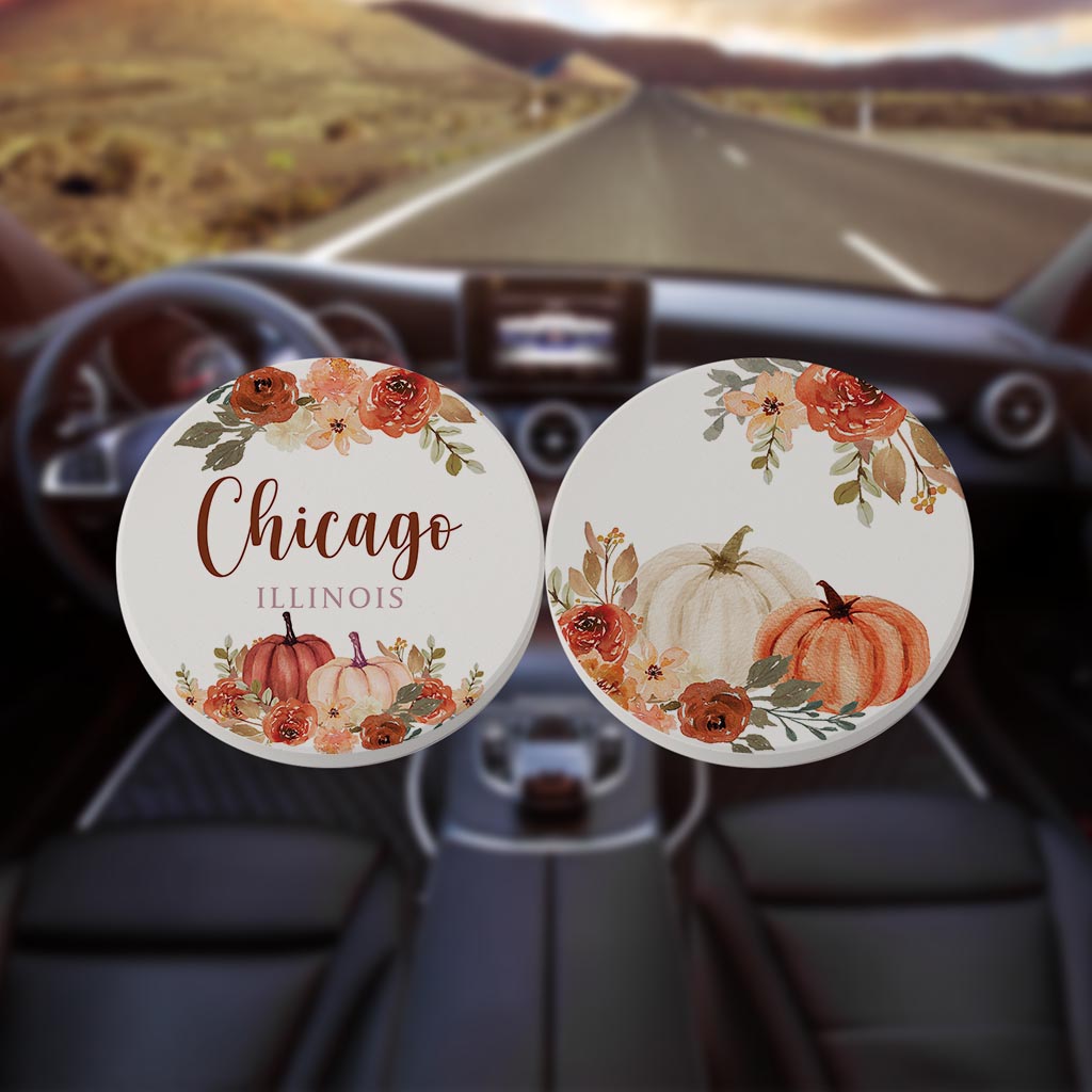 Love+Local Car Coaster Pack | Fall & Harvest Pumpkins