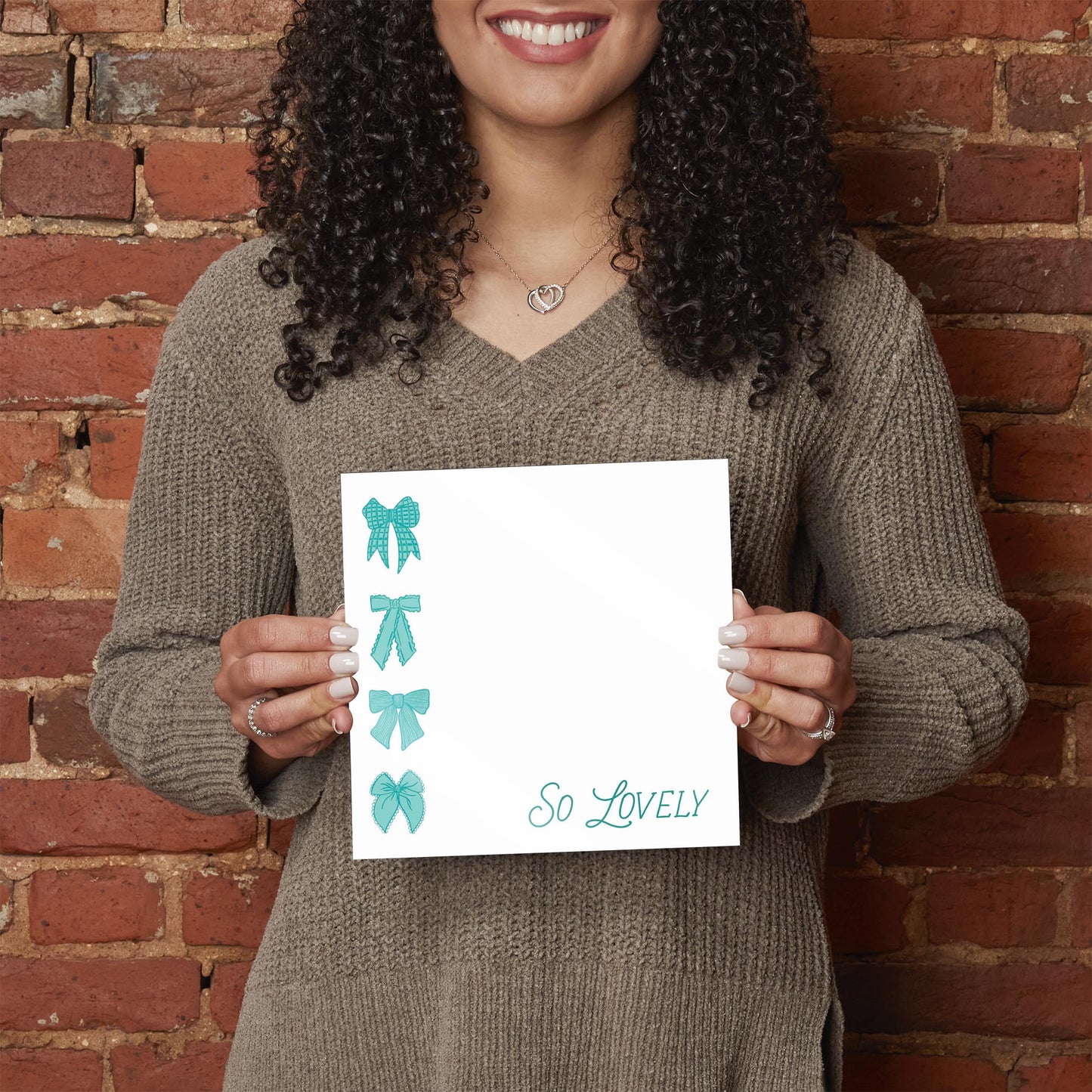 Preppy Bows 8x8 Dry Erase | Blue Bow So Lovely