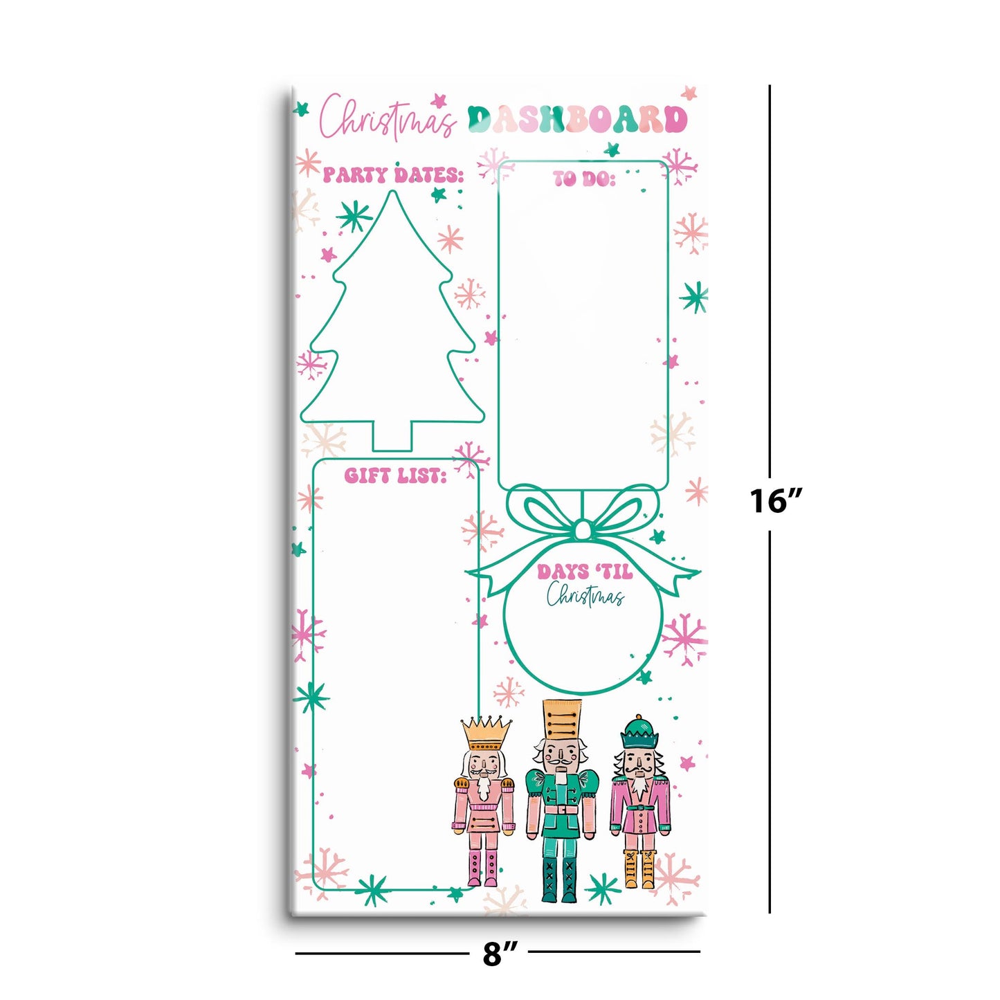 Confetti Nutcracker Christmas Dashboard | 8x16