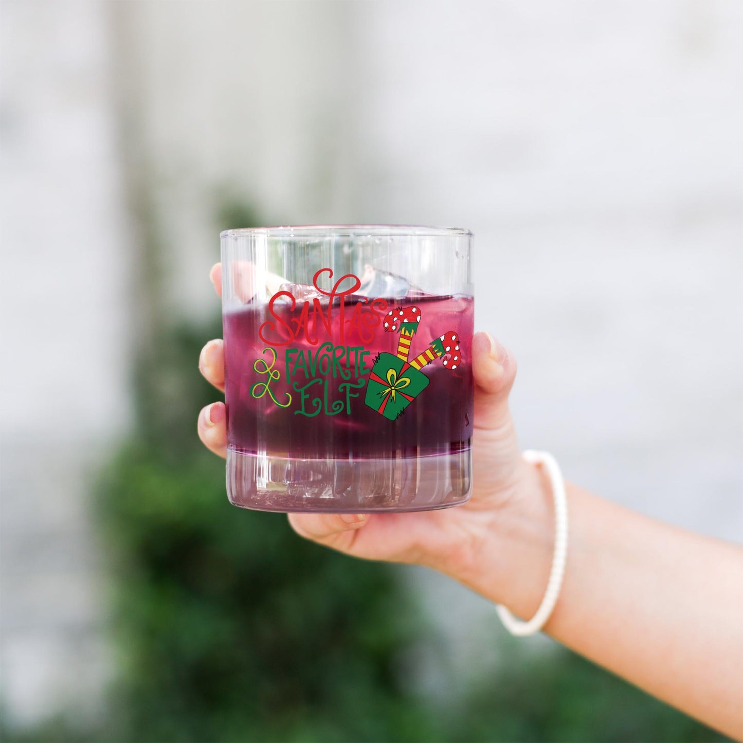 11oz Bourbon Glass-Santa's Favorite Elf