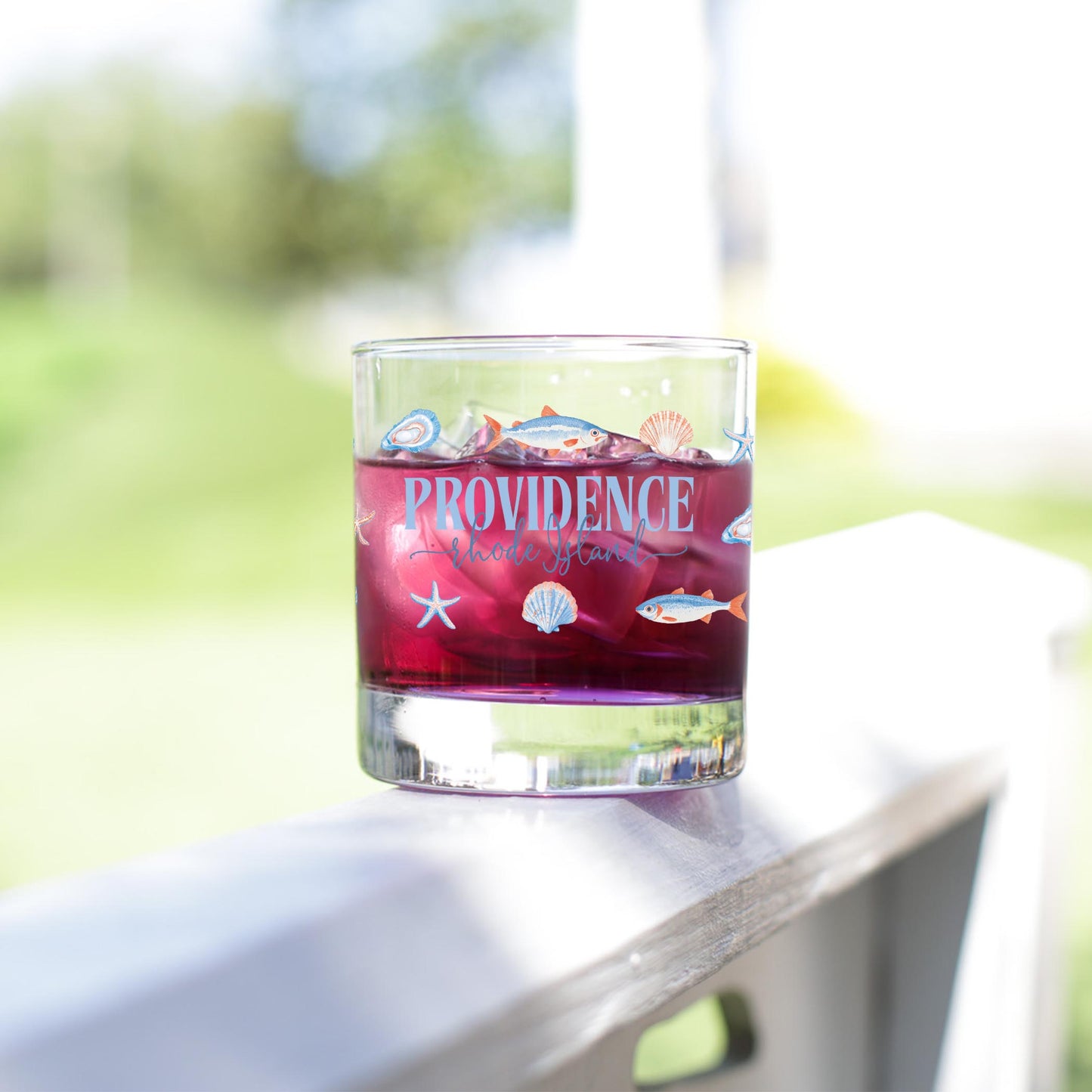 11oz Bourbon Glass-Love+Local New England Tides -3