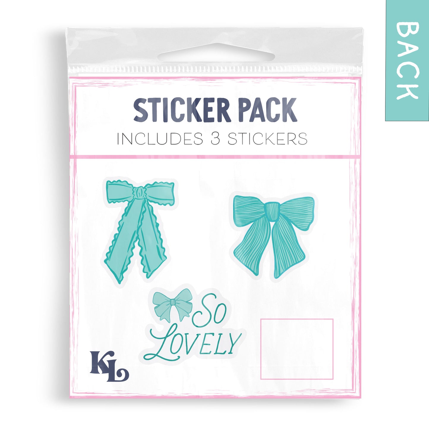 Preppy Bows Sticker Pre-Pack | Blue Preppy Bows