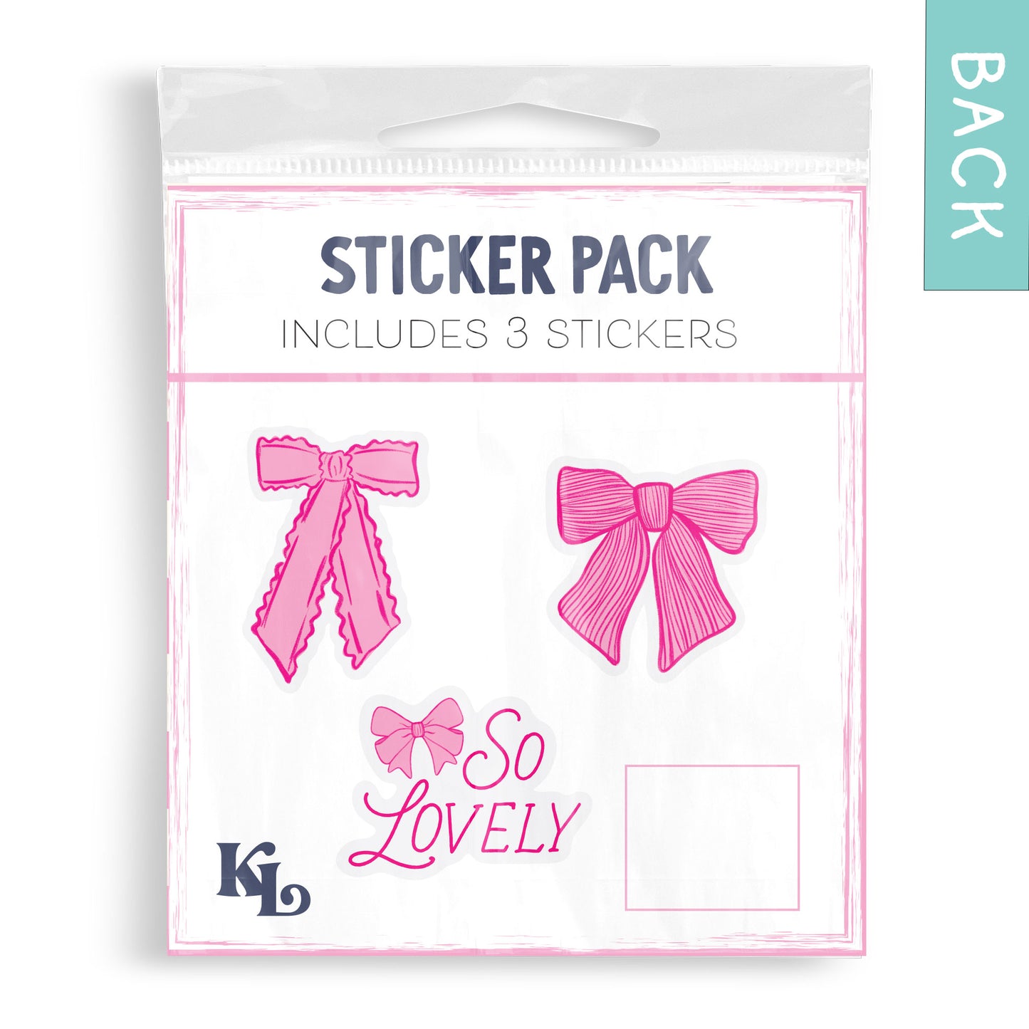 Preppy Bows Sticker Pre-Pack | Pink Preppy Bows