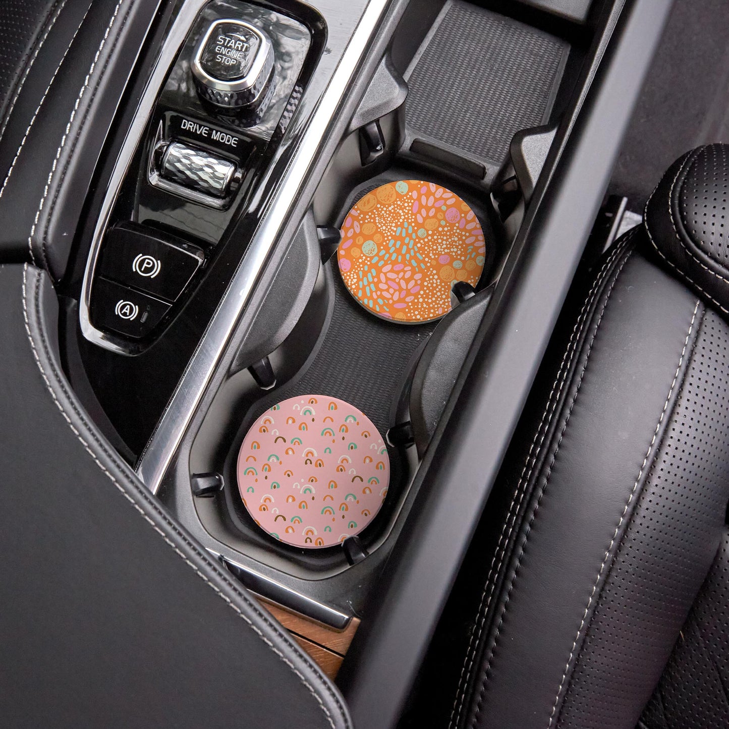 Car Coaster 2-Pack Kalia Lane-Bright Whimsical Patterns -7