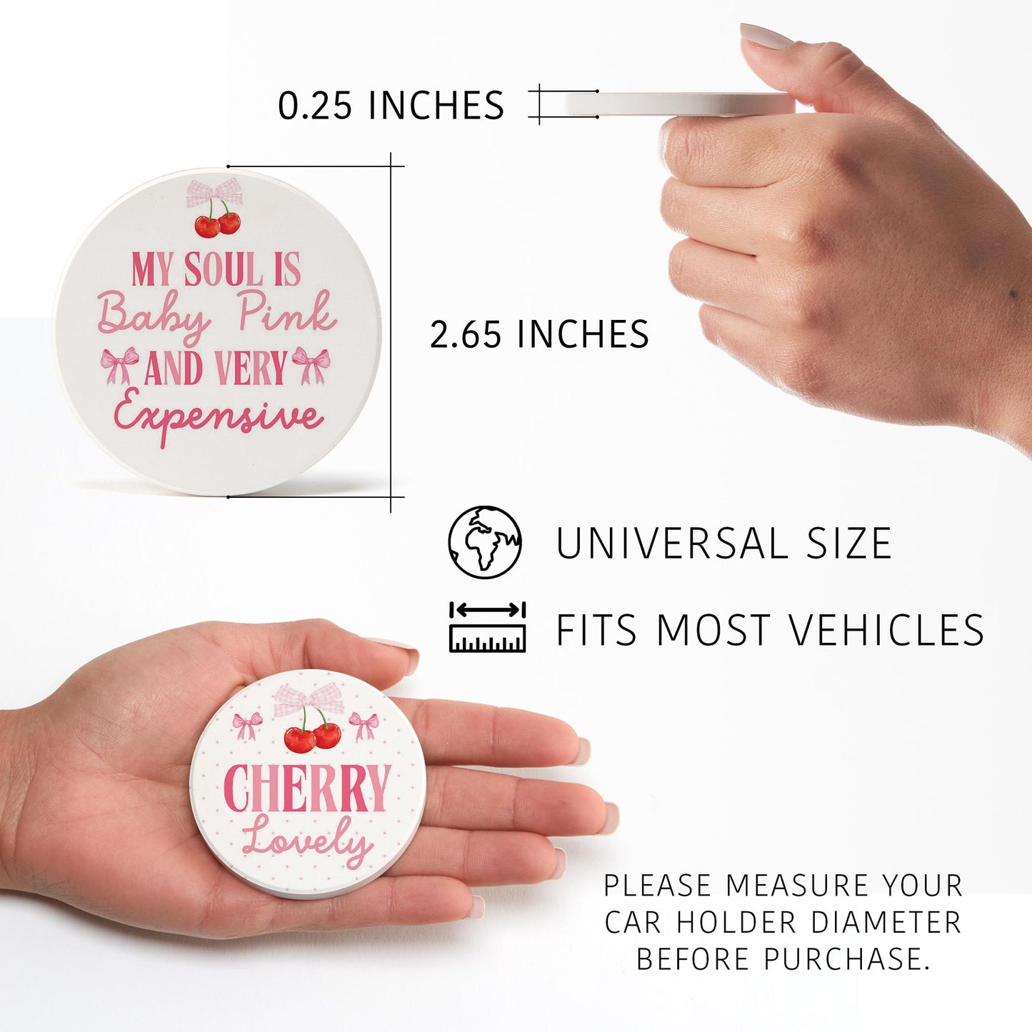 Car Coaster 2-Pack Kalia Lane-My Soul & Cherry Lovely