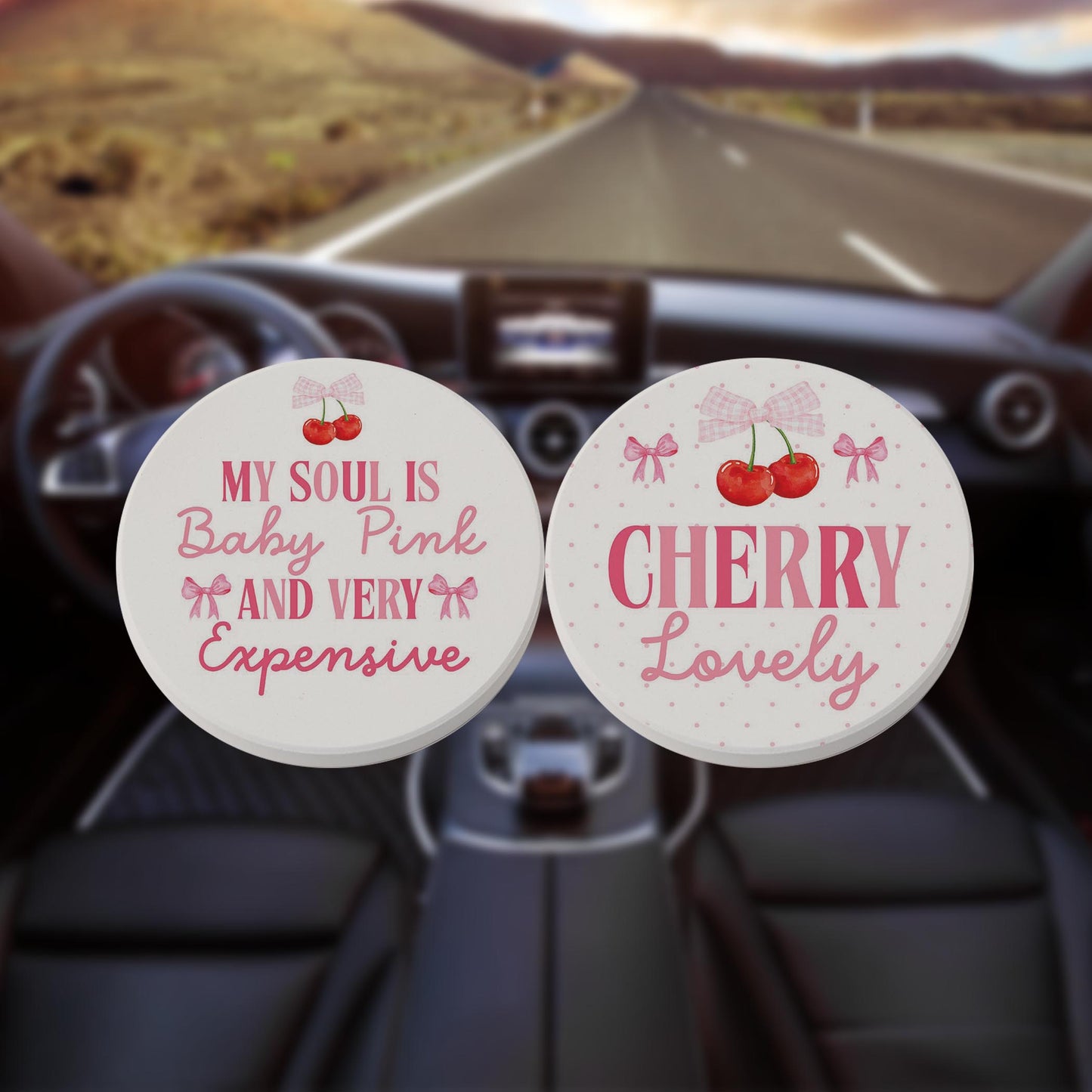 Car Coaster 2-Pack Kalia Lane-My Soul & Cherry Lovely