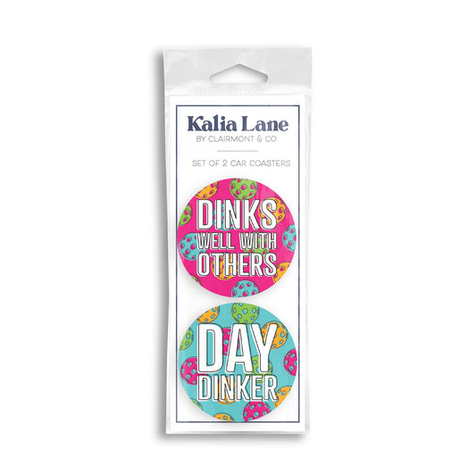 Car Coaster 2-Pack Kalia Lane-Pickleball Dinks Well & Day Dinker -0