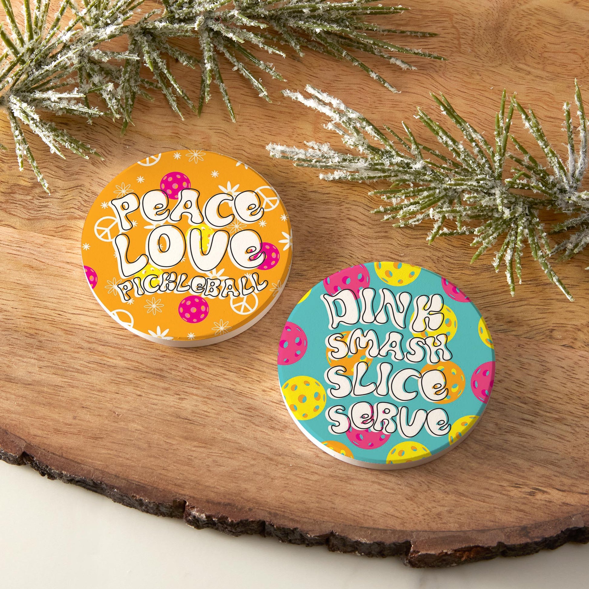 Car Coaster 2-Pack Kalia Lane-Pickleball Peace Love & Dink Smash -6