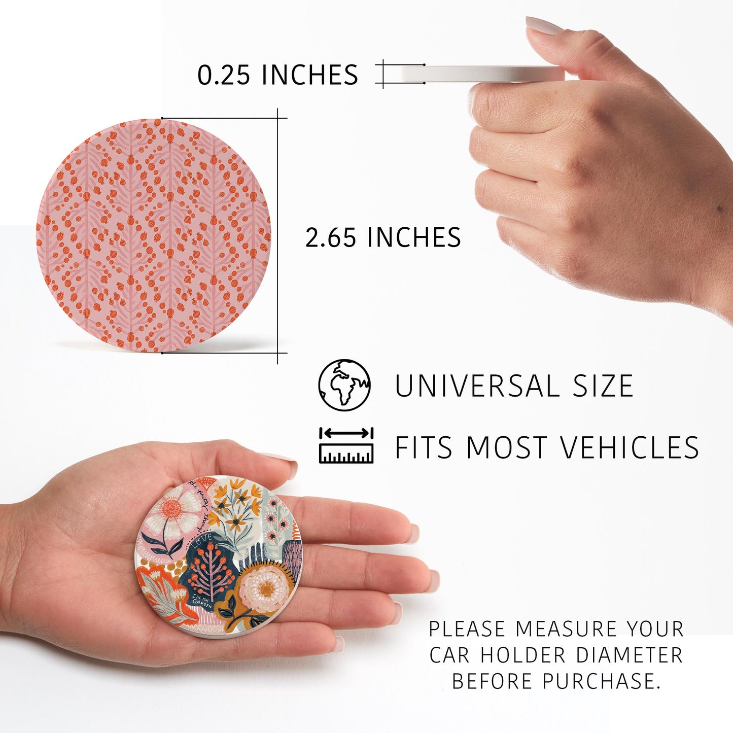 Car Coaster 2-Pack Kalia Lane-Pretty Things Patterns