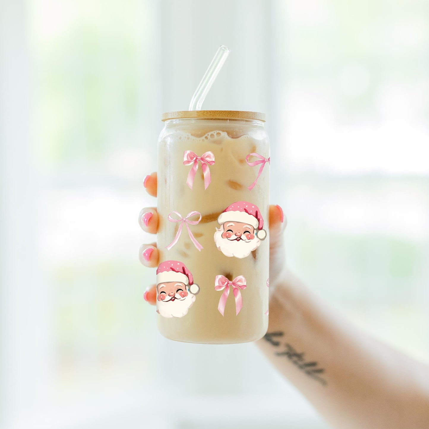 16oz Cold Brew Glass-Blush & Baubles - A Grand Millennial Christmas -7