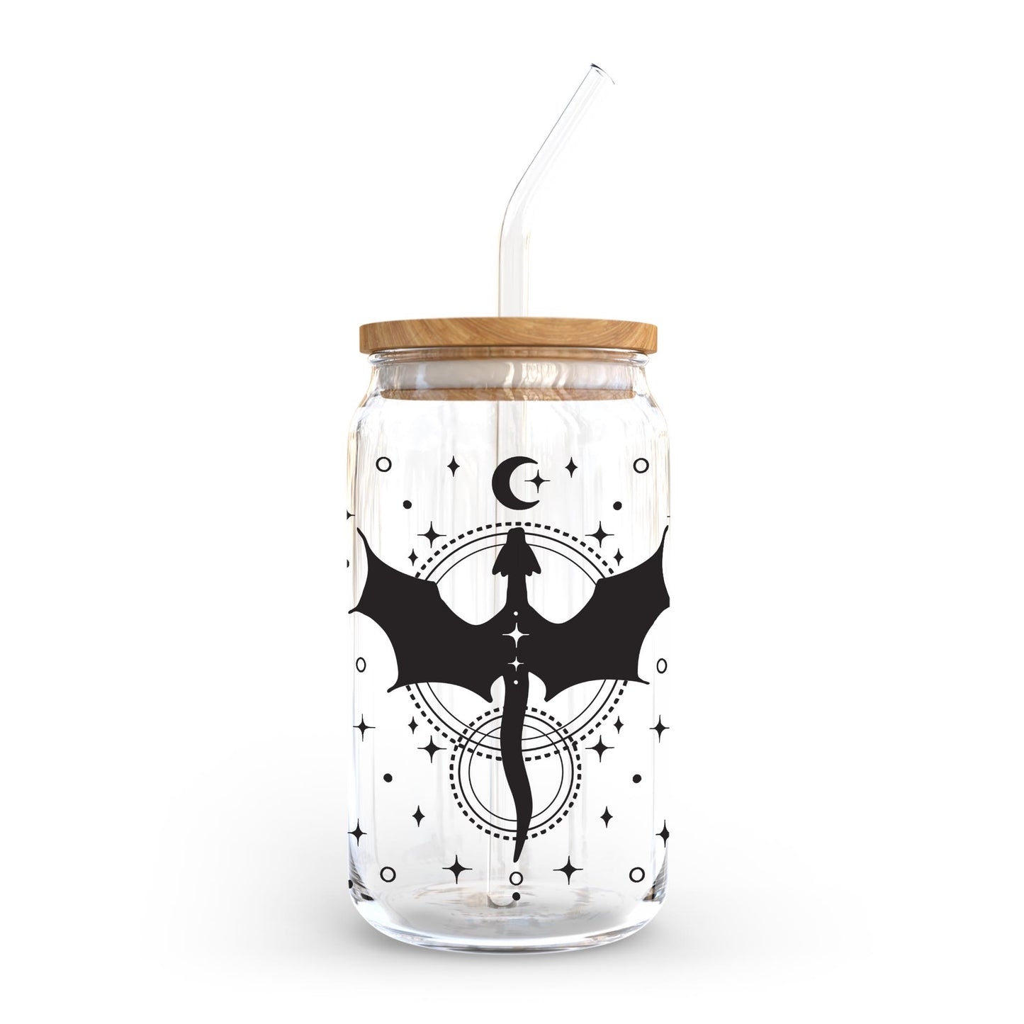 16oz Cold Brew Glass-Dragon Moon -0