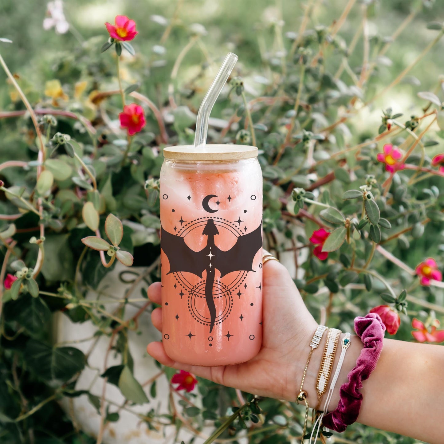 16oz Cold Brew Glass-Dragon Moon -4
