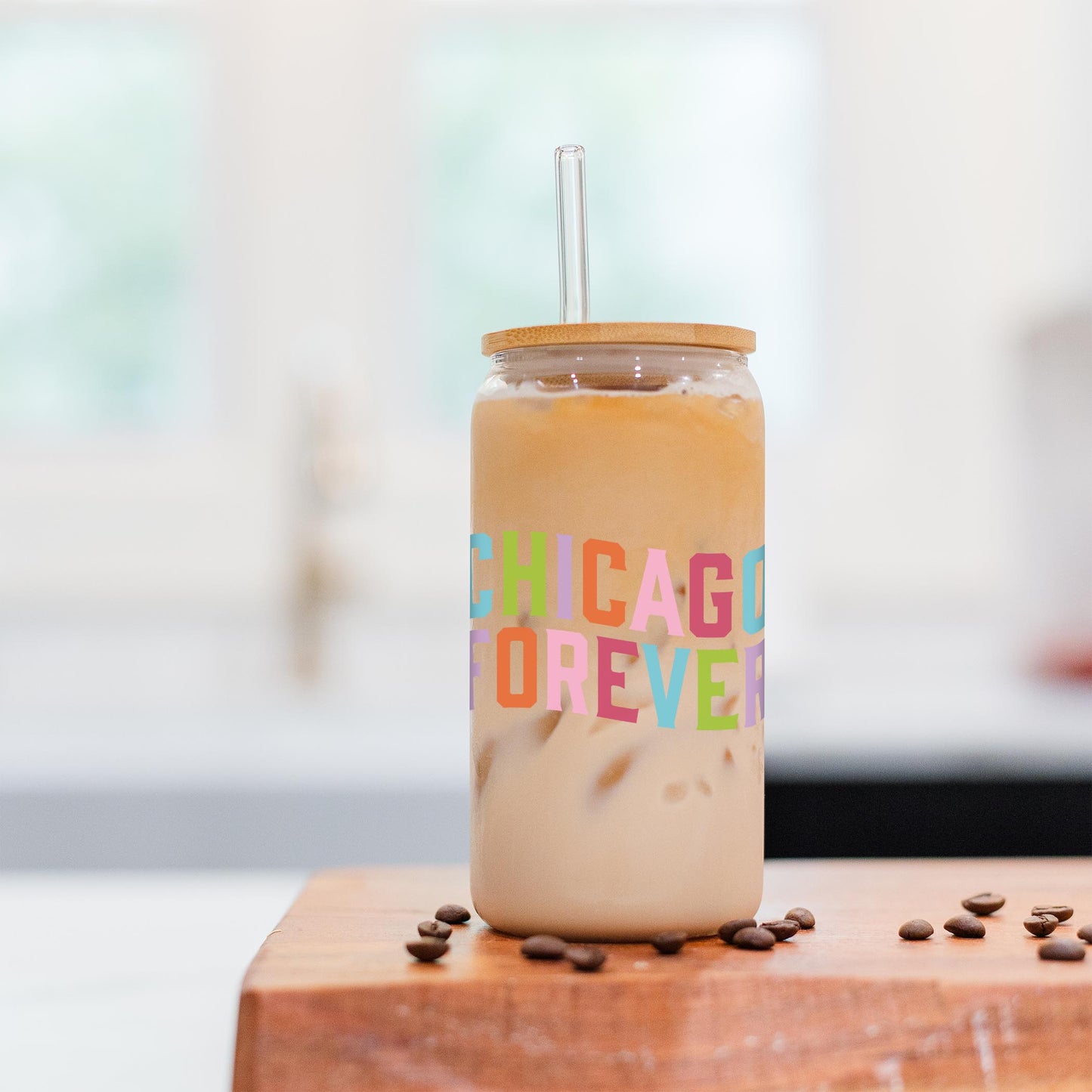 16oz Cold Brew Glass-Chicago Forever