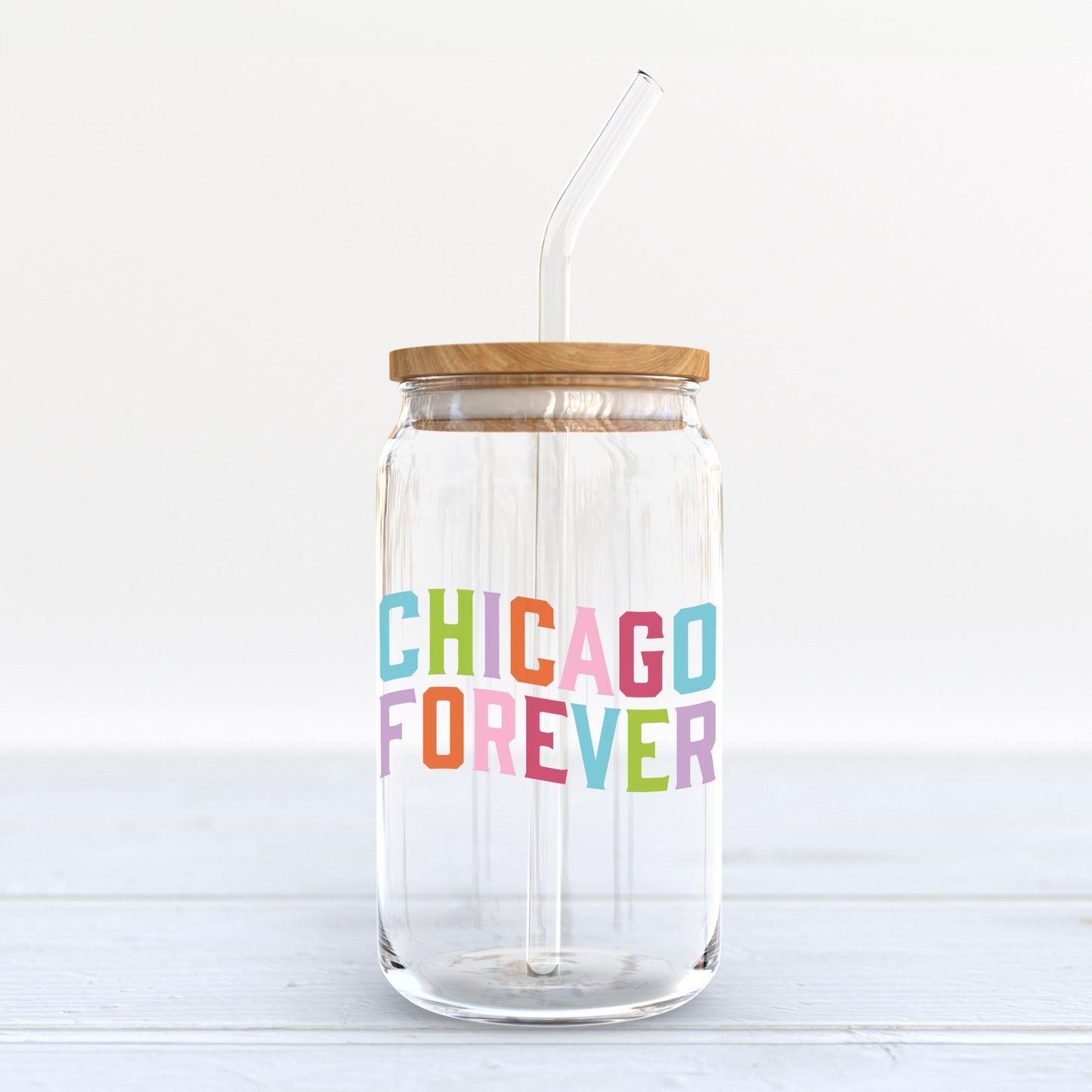 16oz Cold Brew Glass-Chicago Forever