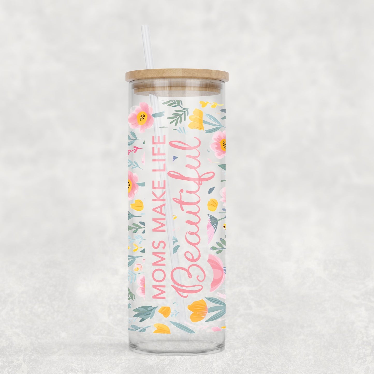 24oz Cold Brew Glass-Moms Make Life Beautiful