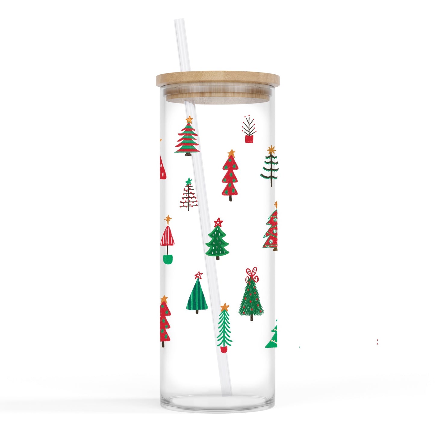 24oz. Glass Cup - Whimsy Wonderland Tree Wrap