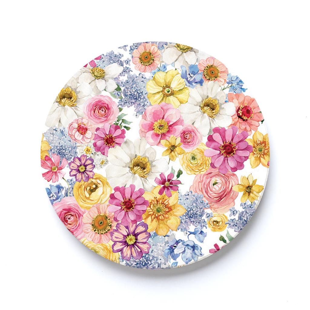 Car Coaster-Fantasy Garden Florals 1 -0