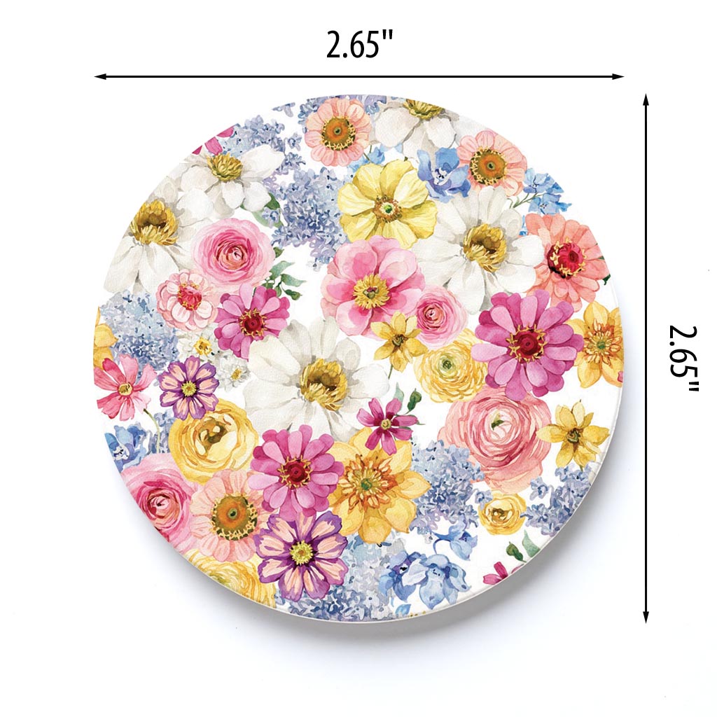 Car Coaster-Fantasy Garden Florals 1 -3