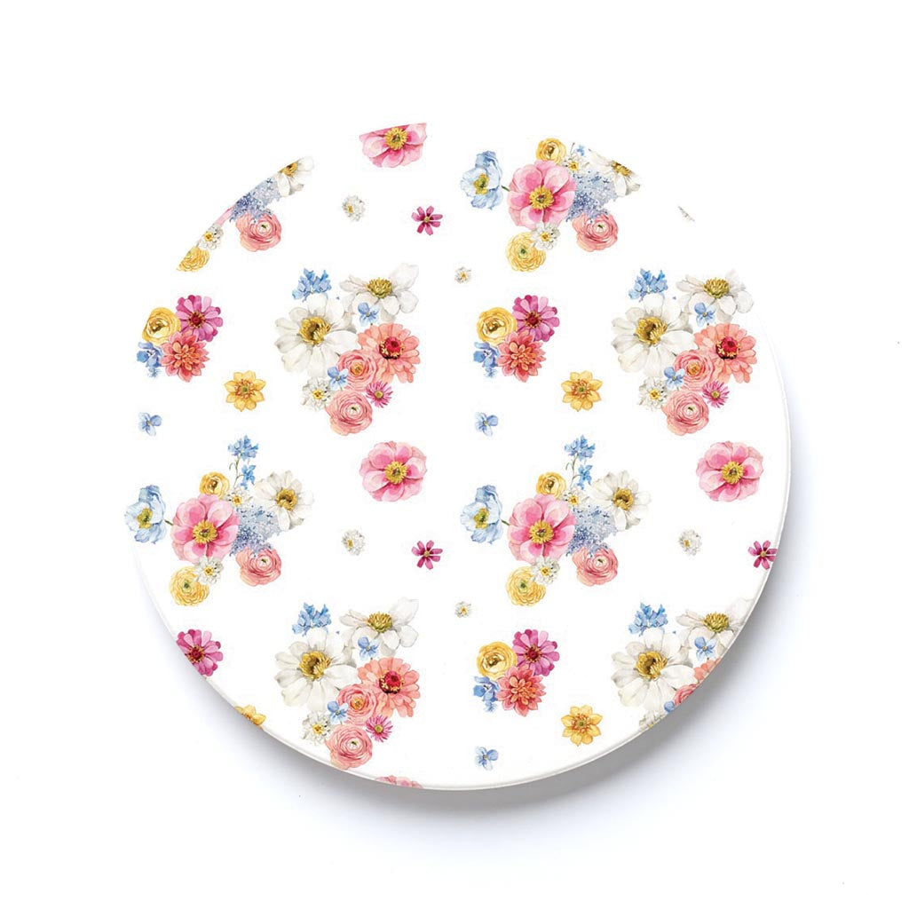 Car Coaster-Fantasy Garden Florals 4 -0