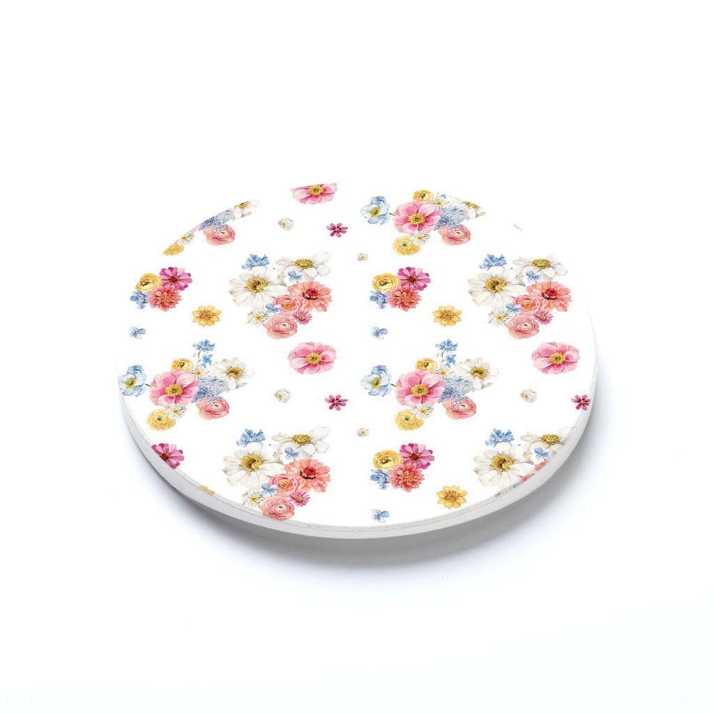 Car Coaster-Fantasy Garden Florals 4 -1