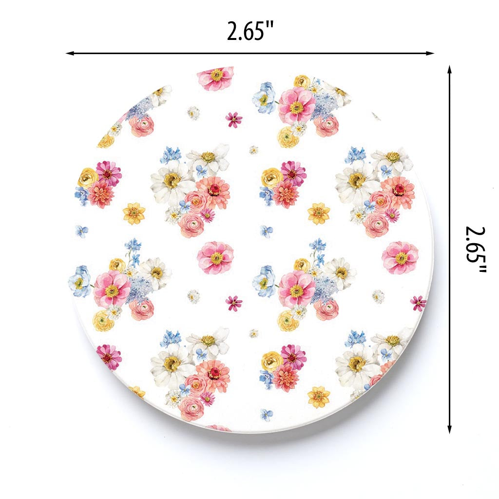 Car Coaster-Fantasy Garden Florals 4 -3
