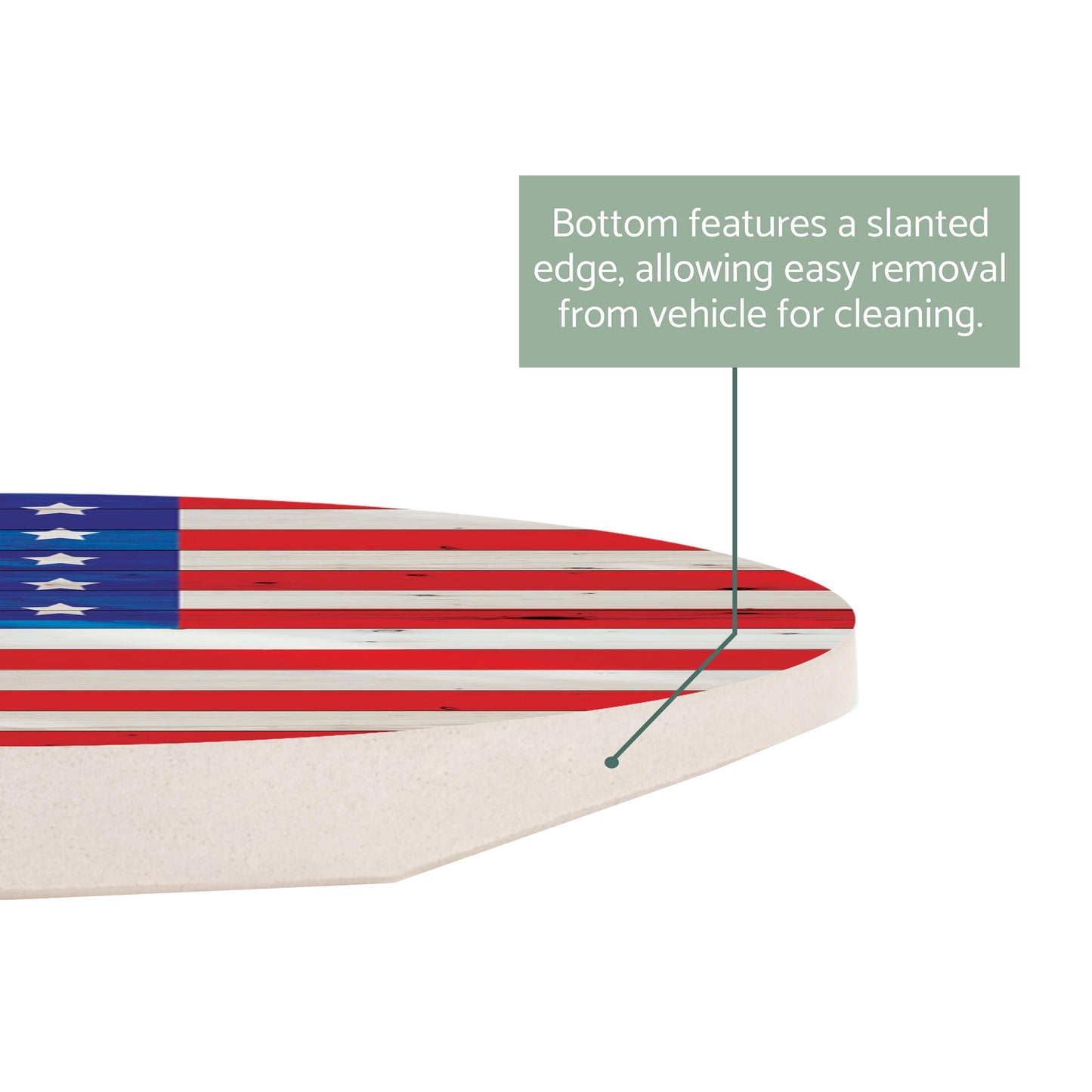 Car Coaster-Wooden American Flag -2