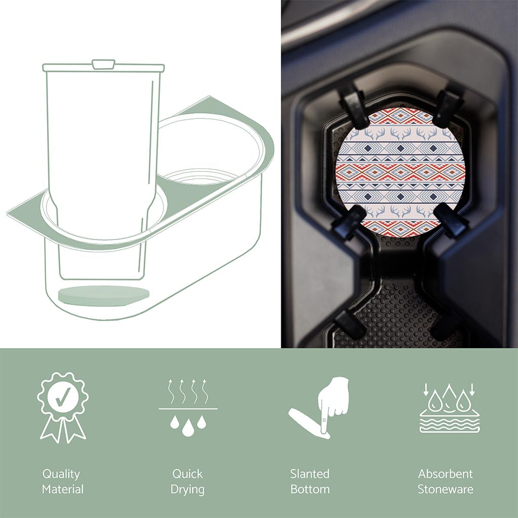 Car Coaster-Cabin Hunting Pattern 1 -6