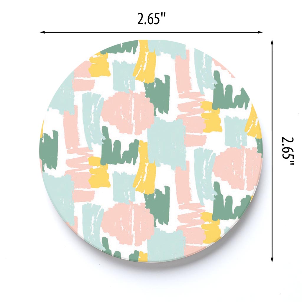 Car Coaster-Retro Painted Swatch Pattern 1 -3