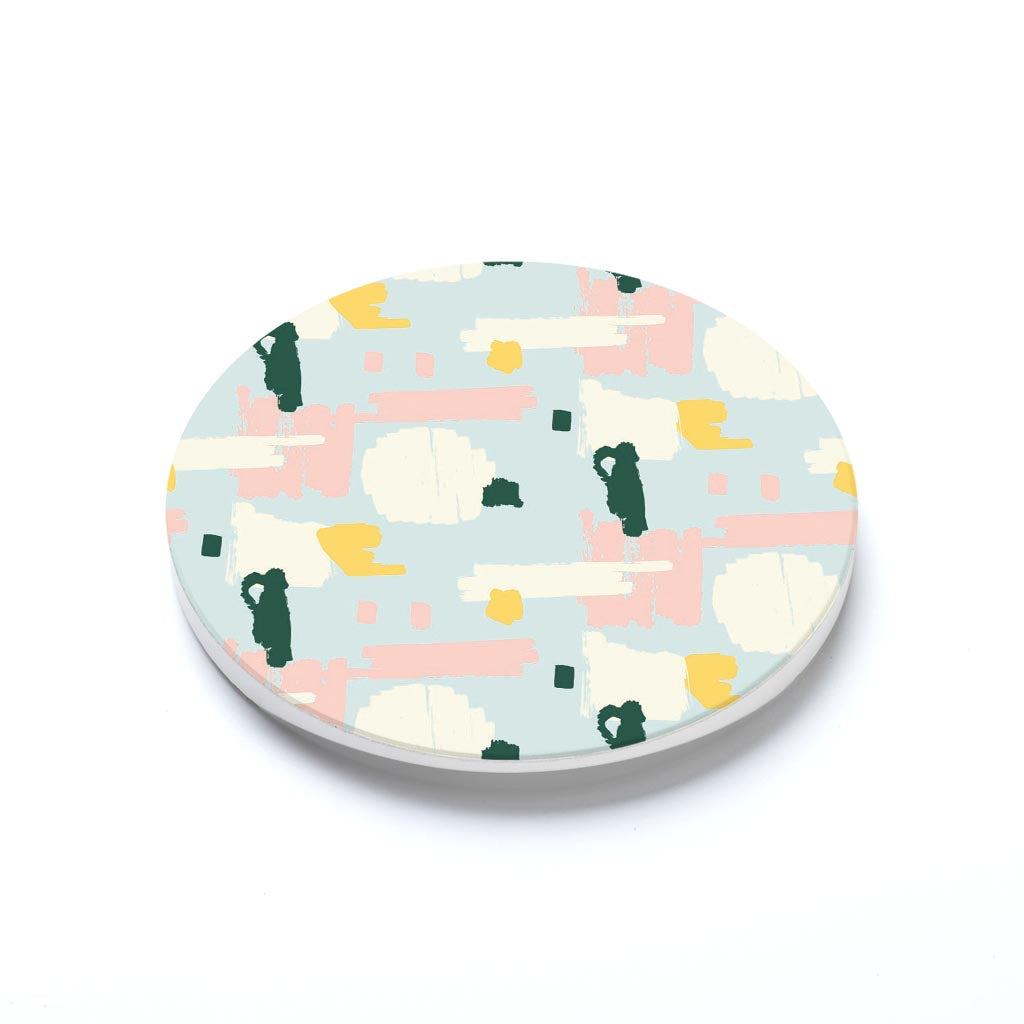Car Coaster-Retro Painted Swatch Pattern 2 -1