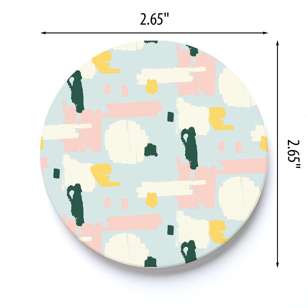 Car Coaster-Retro Painted Swatch Pattern 2 -3